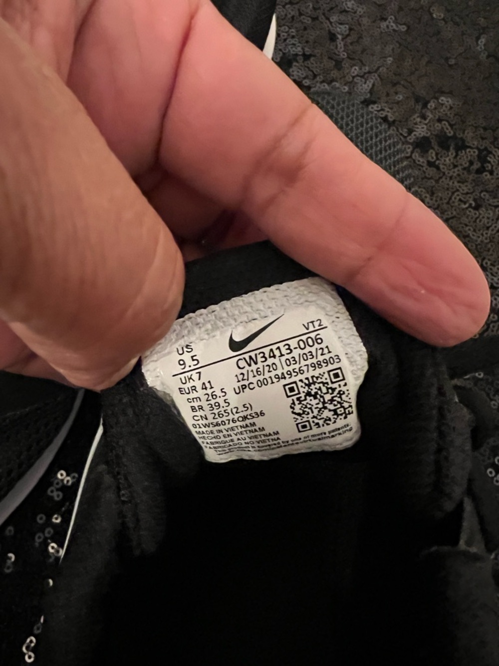 Nike Down Shifter Black & White Athletic Tennis Shoes - Picture 6 of 7